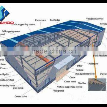 building design drawing light steel structure component warehouse style house plans