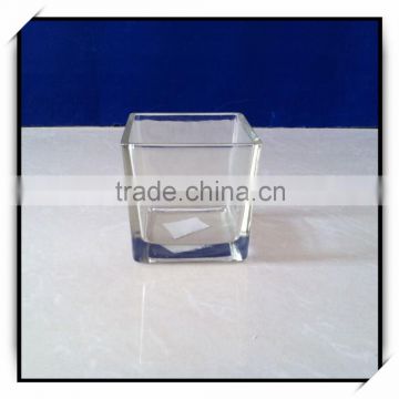 Square glass candle jars high quality on sale DH607