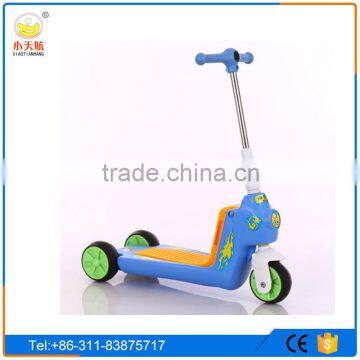 2016 best selling 3 wheels scooter with seat for kids