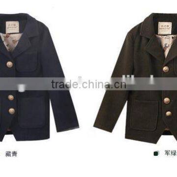 Korean Style hot sell children's fashion thicken cashmere suit jacket