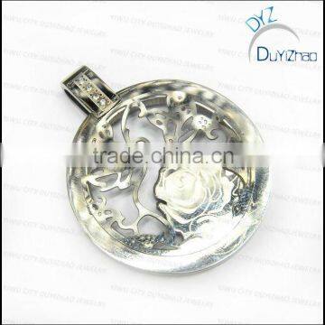 Fashion silver tone pendants stainless steel pendant necklace