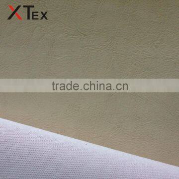 two-tone eco-friendly pvc coated compound leather fabric,vinyl with french terry fabric for car seats covers