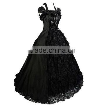 Black Lolita Victorian Era Clothing Gothic Dresses For Sales