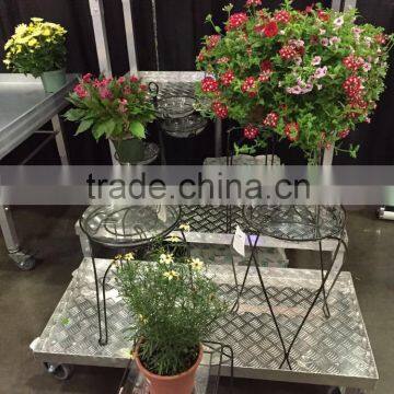 metal flower display rack, stainless display shelf, display tables