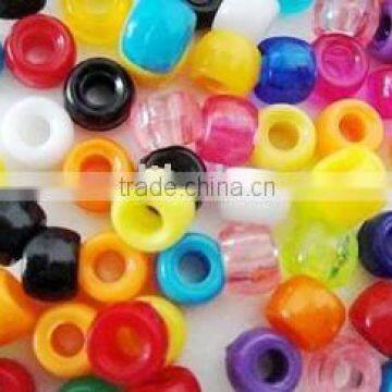 Plastic pony beads /plastic beads /beads craft