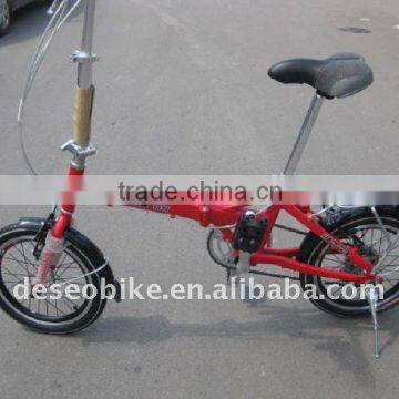 2016 6 Speed Folding Bicycle With Rear Suspention Chinese Supplier