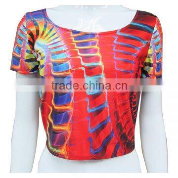 Fashion crop tops wholesale women short waist crop top