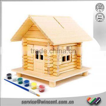 Kid's DIY Wooden Piggy Bank House for christmas gift