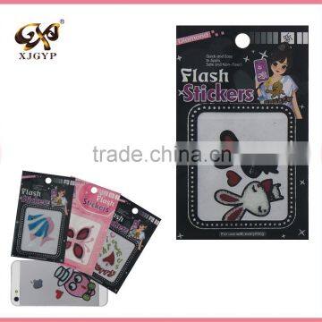 3D fashion decal glitter iphone sticker sheet