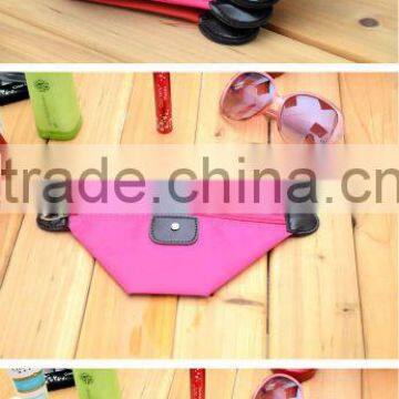 Elegant Dumplings Shape Canvas Candy Color Fashion Women Waterproof Cosmetic Bags photo-4