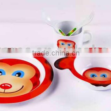 Monkey design melamine dinnerware tableware for kids