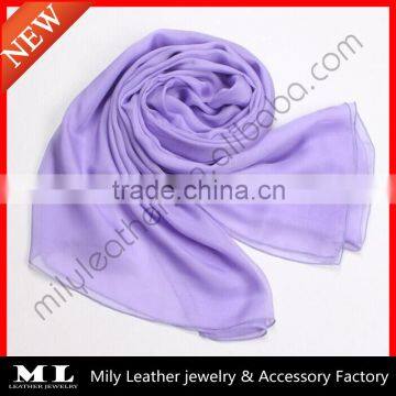 Fashion purple pure silk scarf