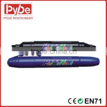 double head round barrel water proof permanent marker pen