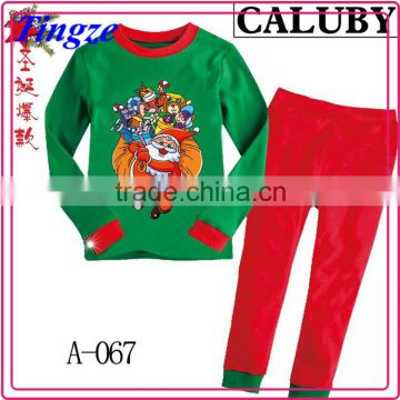 Hot selling comfortable funny christmas wholesale cotton children pajamas TR-CA33