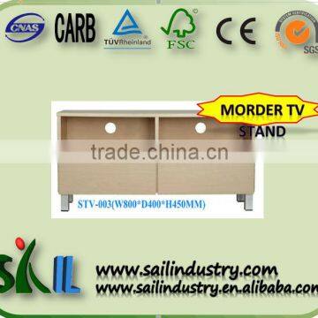 Modern MDF Melmine Simple Wooden Corner TV Stands Design