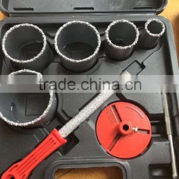 HARPOW Tungsten Carbide Grit Edge Hole Saw Set, Hole Saw Kit, 8pcs Carbide Coated Hole Saw Set