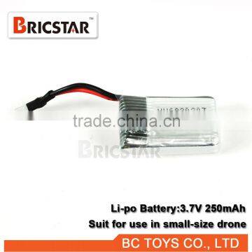 High quality 250mAh Li-po 3.7v rechargeable battery.