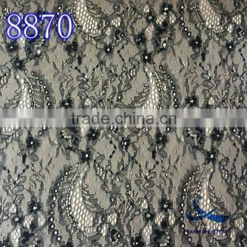 100% Nylon Warp-knitted Lace Fabric Factory Stock Supply 8870 photo-4