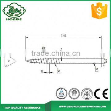 China Wholesale Market Triangle Flange Ground Screw Post Anchor