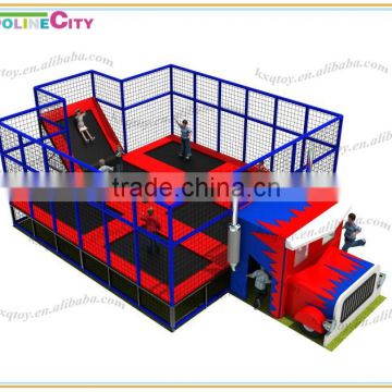 Ford car Plastic Playground Material and Kids playground equipment,Indoor Playground Type Indoor Trampoline With Foam