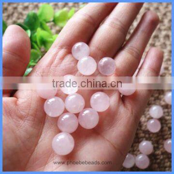 4mm 6mm 8mm 10mm 12mm Half Drilled Round Natural Pink Quartz Loose Beads Gemstone For DIY Earrings Making HD-PQSR4mm photo-4