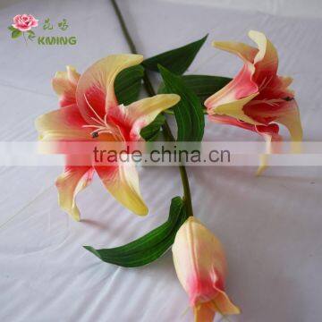 Artificial Foam Flower Lily Tree Made From Artificial Flower Mold Three Heads photo-3