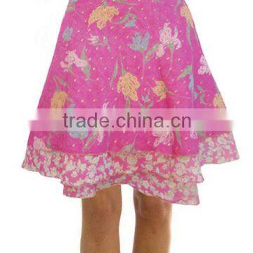 Short Silk Wrap Skirts / Umbrella Cut Mini Silk Rapron Online