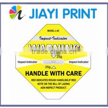 New Shockwatch Label Customize Damage Control Intelligent Impact Sticker Shock Sensor