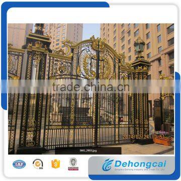 Double swing iron gate, iron fence gate