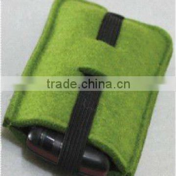 wool felt phone bag with plastic band