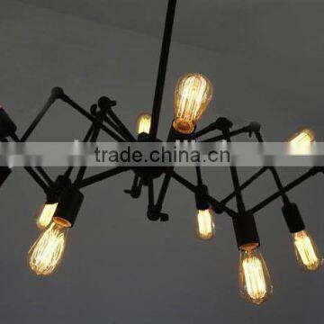 Black Widow special Edison Spider lamp 12 head pendant chandeliers Rustic Cast-Iron Classic brass