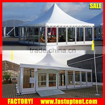 Aluminum glass wall Pagoda carpas eventos tent for business display and resort room