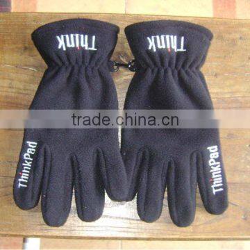 mens warm polar Fleece Gloves with embroidery logo