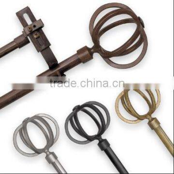 crown finial curtain rod pole end cap