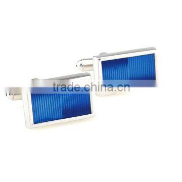 Blue Fiber Optic Cufflinks Rectangle Cufflinks