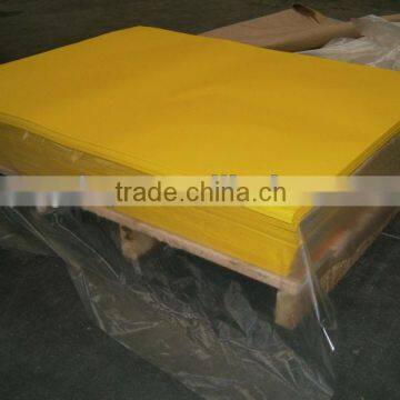 Rigid yellow matt plastic PVC sheets for display made in china