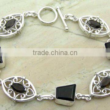 sterling silver bracelets with genuine stones