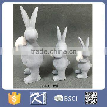 Miniature animals cement color ceramic rabbit easter gift