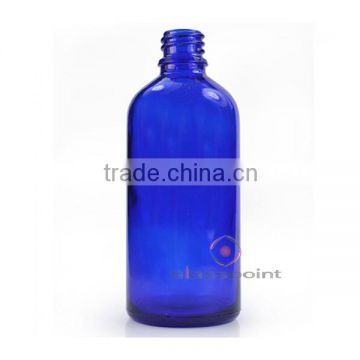 100ml Cobalt blue essential oil bottle with glass dropper, Rubber bulb, glass pipette