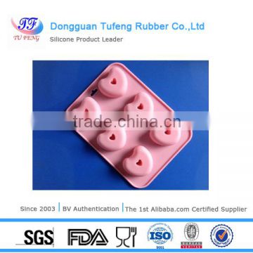 Dongguan novelty eco-friendly praline silicone humen heart cake mold