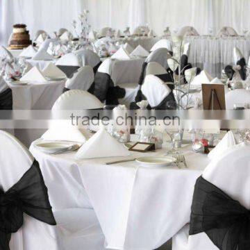 Black cheap organza chair sashes for weddings