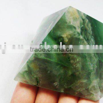 Natural Rock Fluorite Pyramid