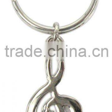 metal music note keychain/keyring,with factory audit,various designs and colors