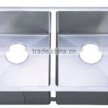 Farmhouse Hot Sales China Supplier Manufacturer XHHL Commercial Handmade Cupc Double Bowl Stainless Steel Kitchen Sink photo-2