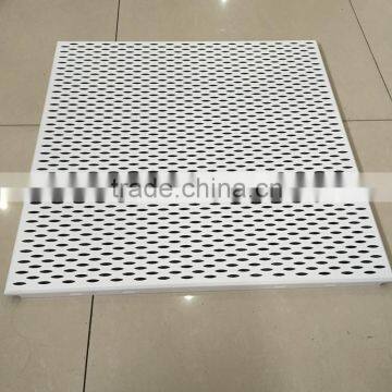 New Design Leaf-shaped Perforated Ceiling Aluminum False Ceiling Tiles 600x600 Powder Coated White