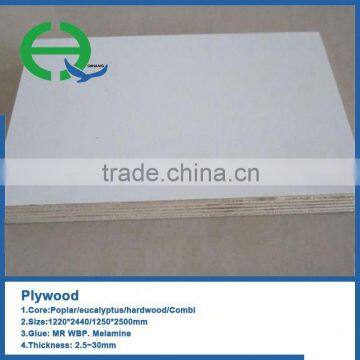 high quality white melamine plywood for furniture/construction/decoration
