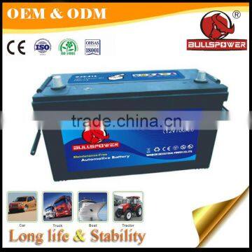 japan car battery MF bullspower 75d23l 12V visca power auto battery