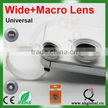 For Samsung S4,S3,Note2,Note 0.67x smartphone Mobile Lens macro + wide angle lens