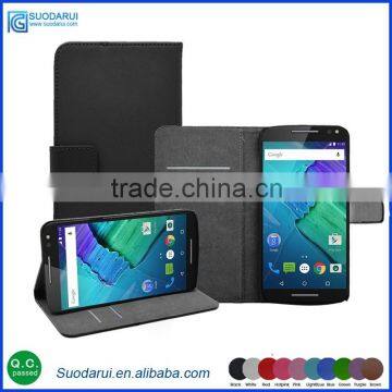 Cell Phone Case For Moto Z Force Hot Selling Model Book Stand Wallet Flip Leather Cover photo-2