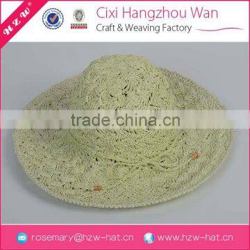 Fashion design cheap handcraft paper straw hats